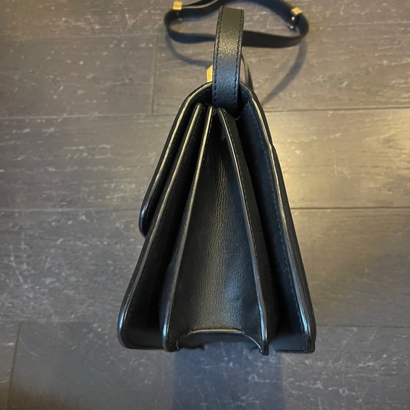 M2malletier La Fleur du Mal leather shoulder bag handbag clutch in black metal - Picture 7 of 16